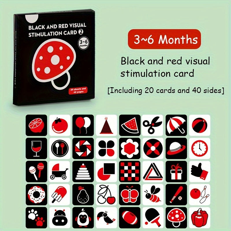 12 Months Visual Stimulation Cards Early Childhood Brain Development Toys