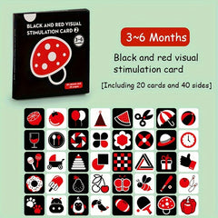 12 Months Visual Stimulation Cards Early Childhood Brain Development Toys