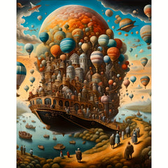 Hot Air Balloon Fantasy Paint by Numbers Kit - Easy Home Decor Project
