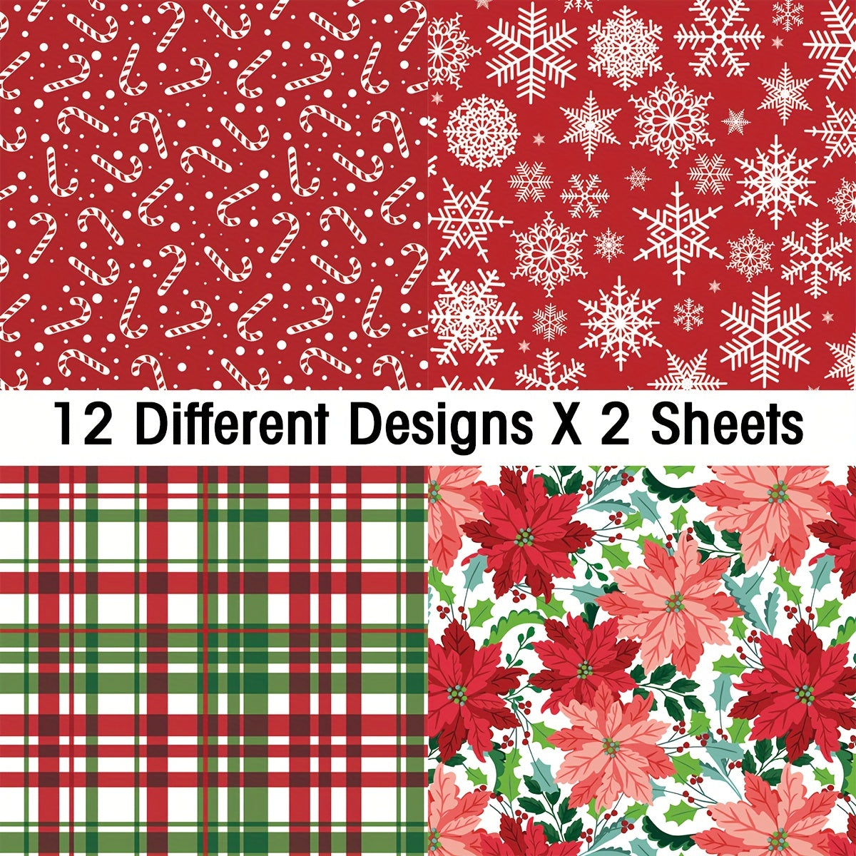 Christmas Scrapbook Paper Pad - 24 Sheets - 6x6 Pack