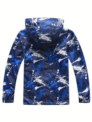 Boys Hooded Windbreaker Jacket with Fleece Lining