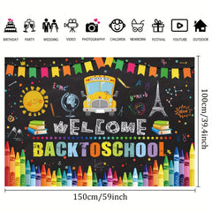 Back To School Backdrop Banner Welcome Back Banner For First Day of School Decor