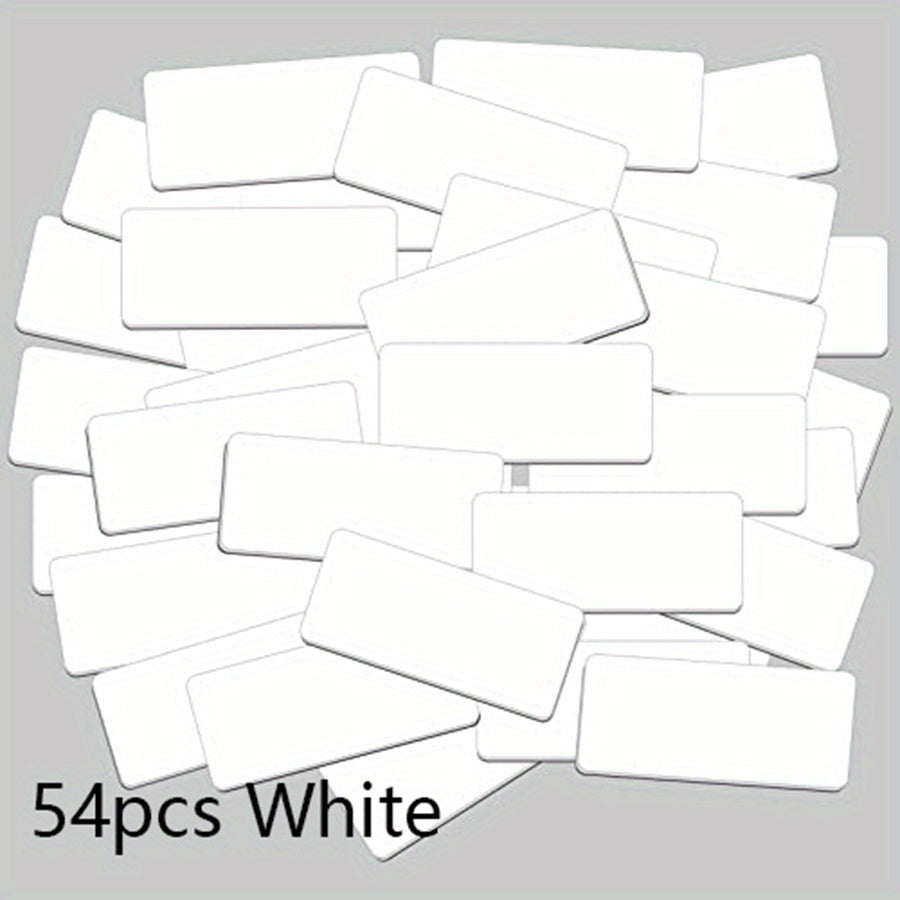 54pcs Magnetic Dry Erase Labels Name Plate Tags Reusable Neon Name Stickers