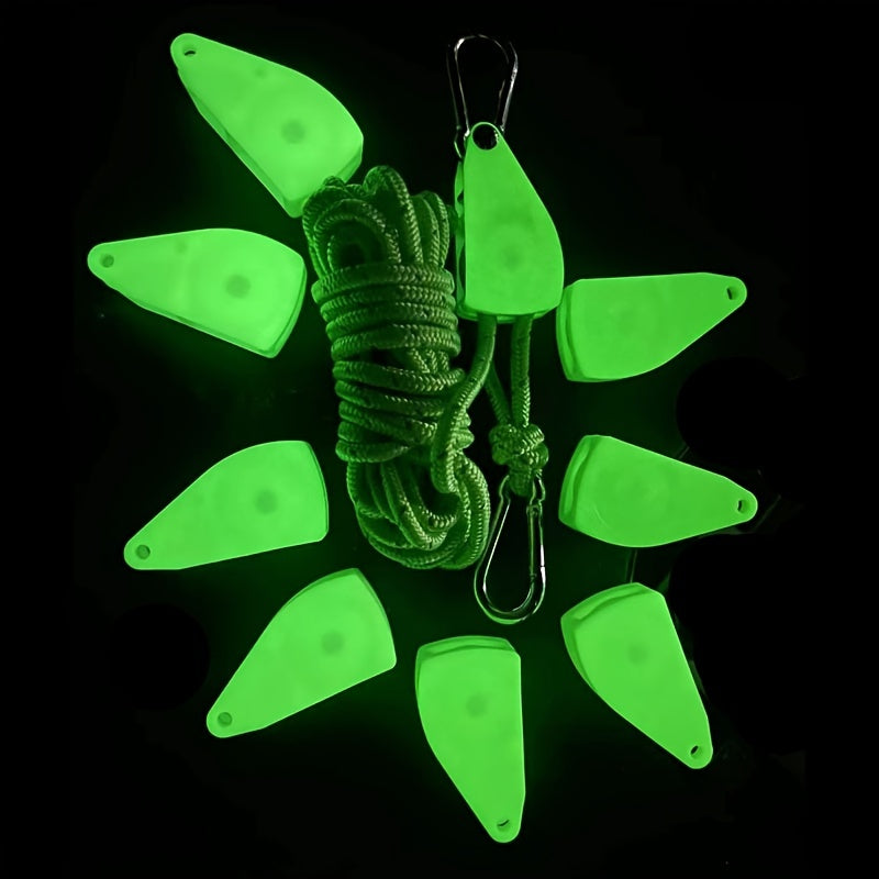 Camping Pulley Adjuster Luminous Rope Buckle Canopy Windproof Rope