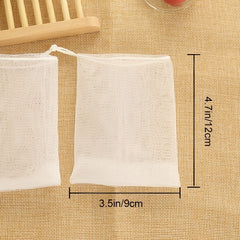 20pcs Exfoliating Soap Bubble Mesh Bags Drawstring Holder Bags for Body and Face