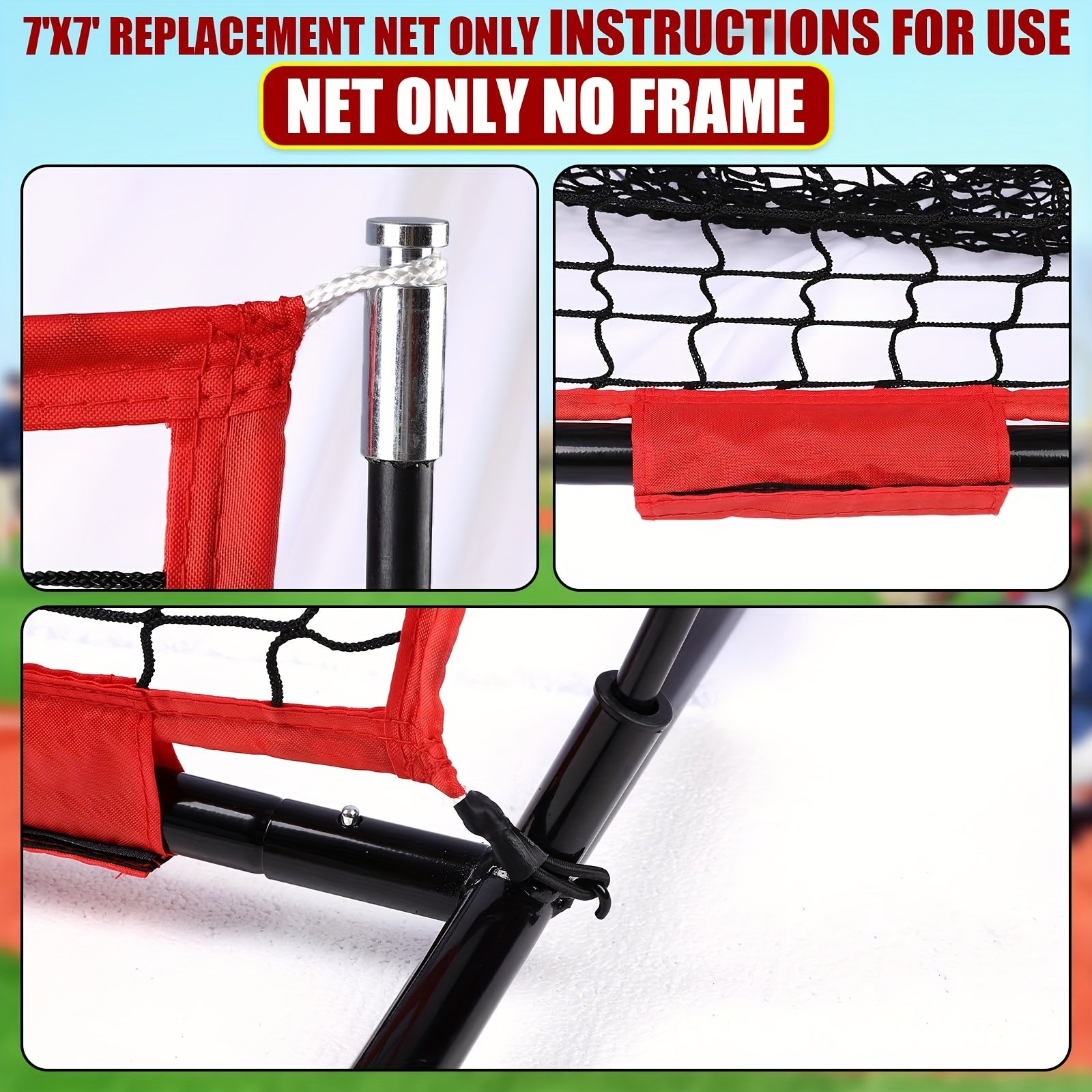 Baseball & Softball Replacement Net 213 X 213 Heavy Duty Knotless Net