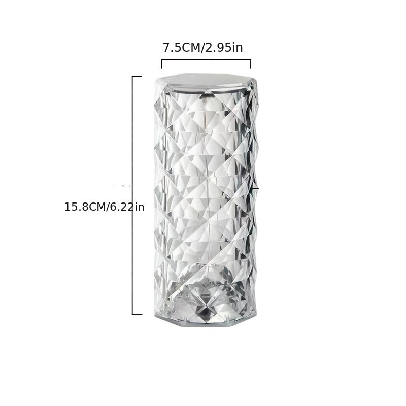 Remote Control Touch Crystal Table Lamp RGB Bedroom Balcony USB Charging Lamp