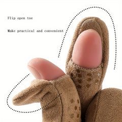 Suede Warm Gloves Men Women Outdoor Cycling Driving Touch Screen Velvet