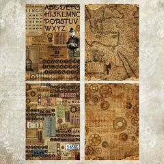 A5 Retro Pattern Paper DIY Photo Album Scrapbook Journal Material