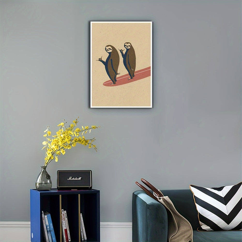 2pcs Sloths Animated Posters Wall Art High Definition Painting