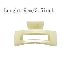 Acrylic Hair Claw Solid Jaw Claw Ponytail Holder Hair Accessories
