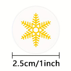 500pcs Golden Snowflake Christmas Stickers for Decoration