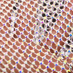 SS10 Crystal AB Rhinestones Mesh Fabric Strass For Dresses 30X30cm
