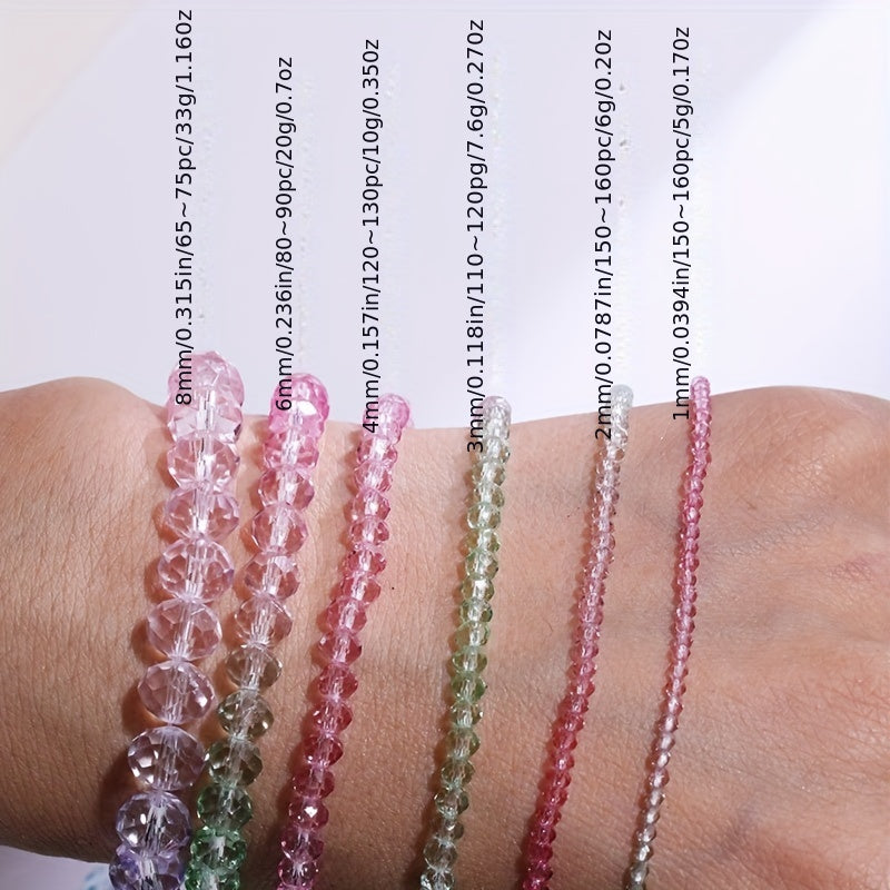 3mm 8mm Grey Crystal Beads for DIY Jewelry