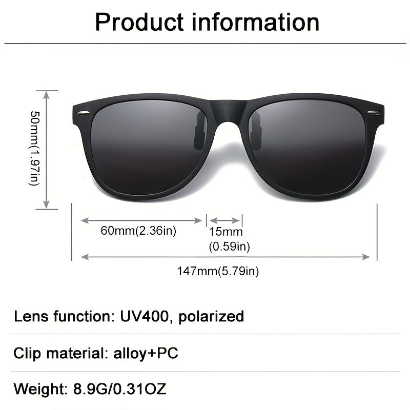 Polarized Sunglasses Clip UV Protection Sports Sunglasses For Men