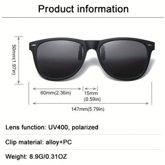 Polarized Sunglasses Clip UV Protection Sports Sunglasses For Men