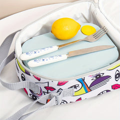 Portable Insulated Lunch Bag For Office Workers Oxford Cloth Lunch Box Bag