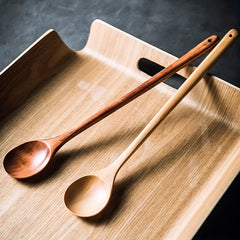 1pc Wooden Mixing Spoon Salad Servers Cooking Spoons Wood Kitchen Utensils