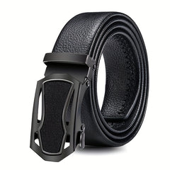 Men's Leather Belt Automatic Buckle Work Business Gift Dad Husband