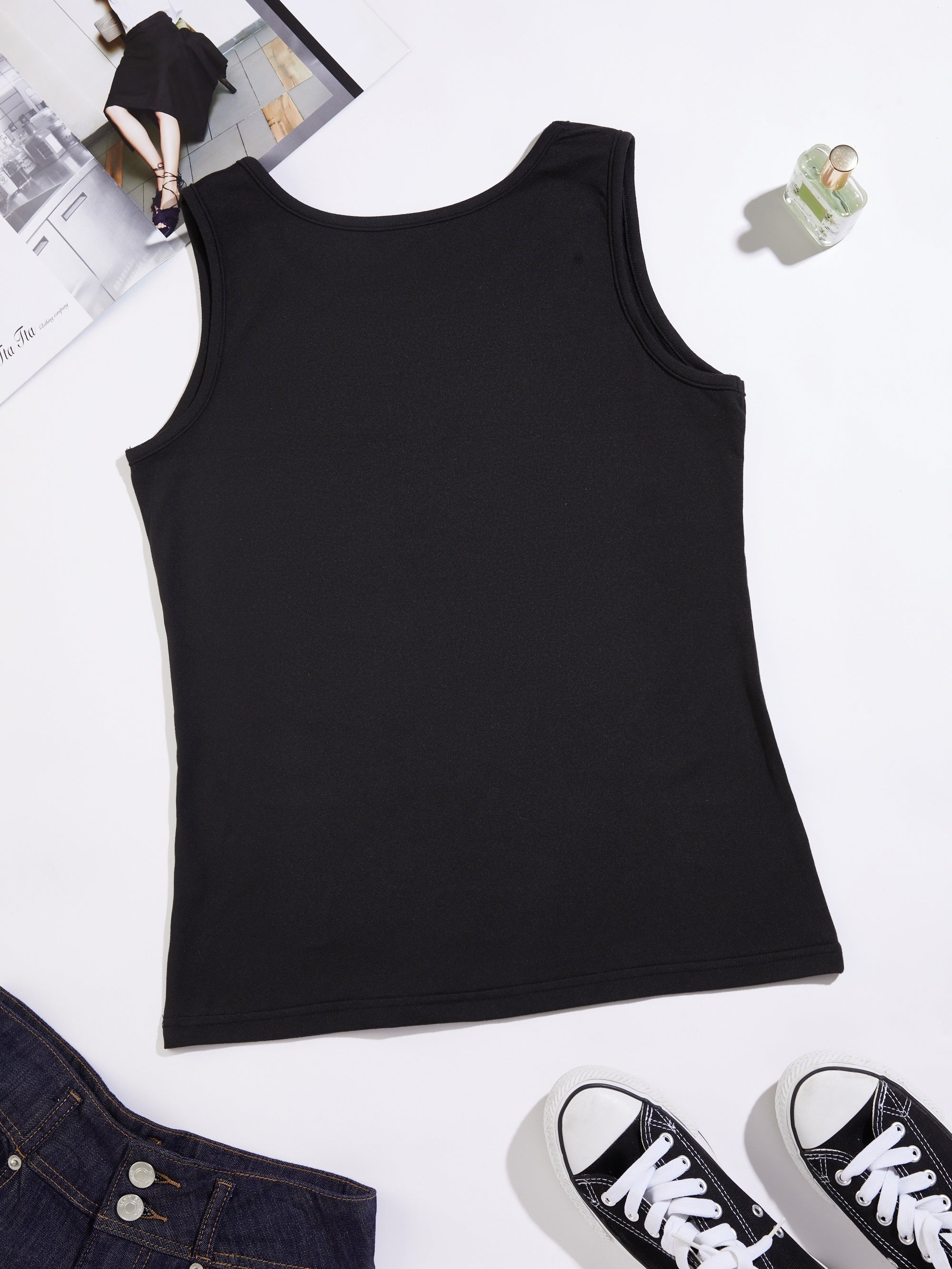 Solid Slim Tank Top Summer Sleeveless Top Women