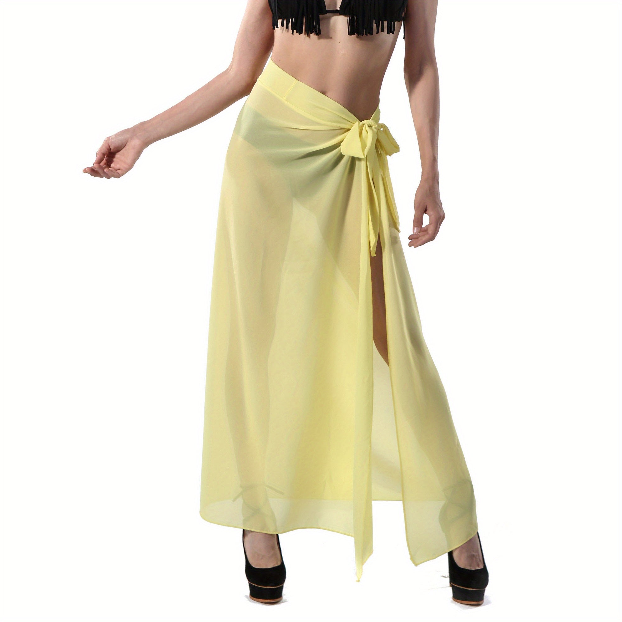 Women's Chiffon Sarong Sheer Wrap Scarf Beach Towel