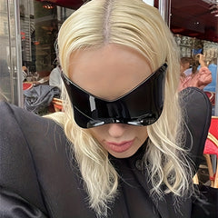 Oversized Rimless Y2K Cyberpunk Sunglasses