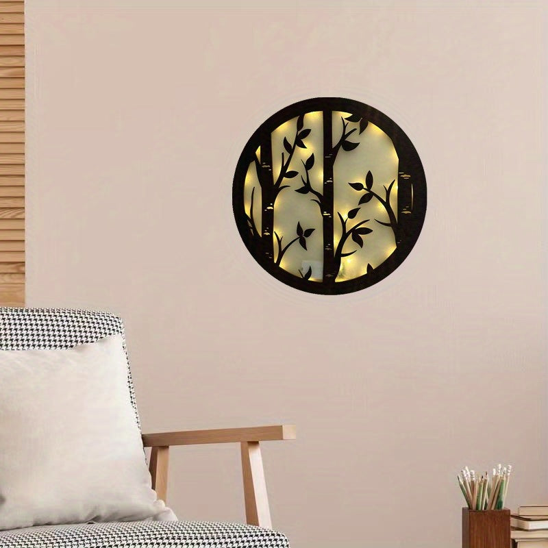 Children's Room LOVE Hanging Decoration LED Light Retro Wood Sign