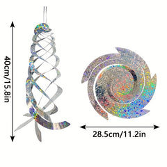 3pcs Bird Repellent Spiral Reflectors Silvery Mylar Spinner
