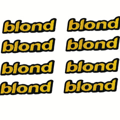 Blond Patches Pink Letters Sticker Embroidered Patch Arts Sewing Repair