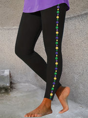  Colorful Dot Print High Rise Skinny Leggings