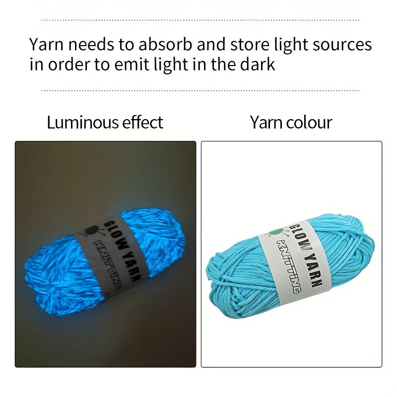 Glow In The Dark Yarn 10 Rolls Pack Soft Yarn for Crocheting & Knitt