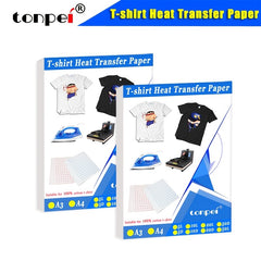 10 Sheets Inkjet Heat Transfer Paper A4 & A3 Cotton T Shirt Transfer Paper