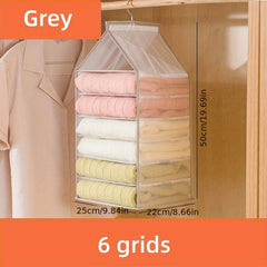 Mesh Hanging Bag with Grids for Wardrobe Storage
