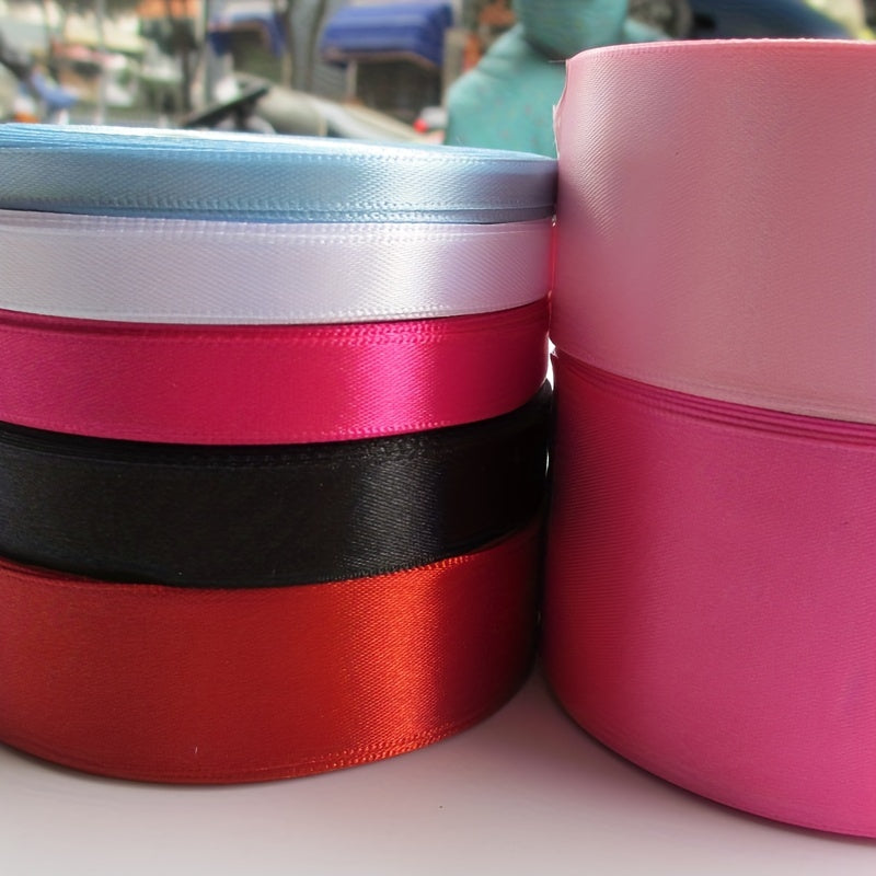 25 Yards Solid Satin Ribbon Party Christmas Wedding Bow DIY Decoration