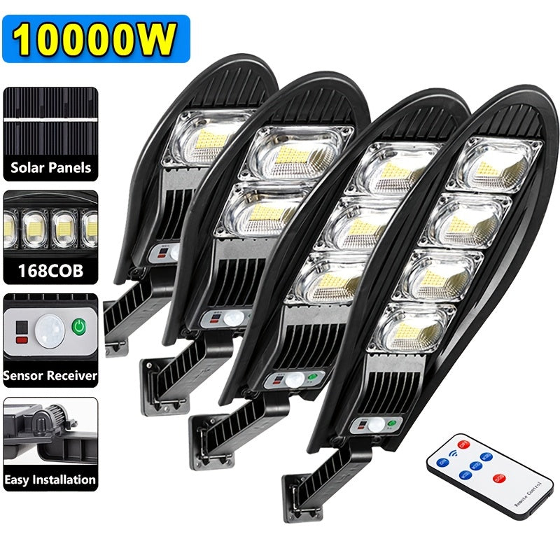 10000W 168LED Solar Street Light Outdoor Waterproof LED For Garden Wall
