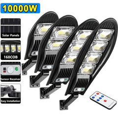 10000W 168LED Solar Street Light Outdoor Waterproof LED For Garden Wall