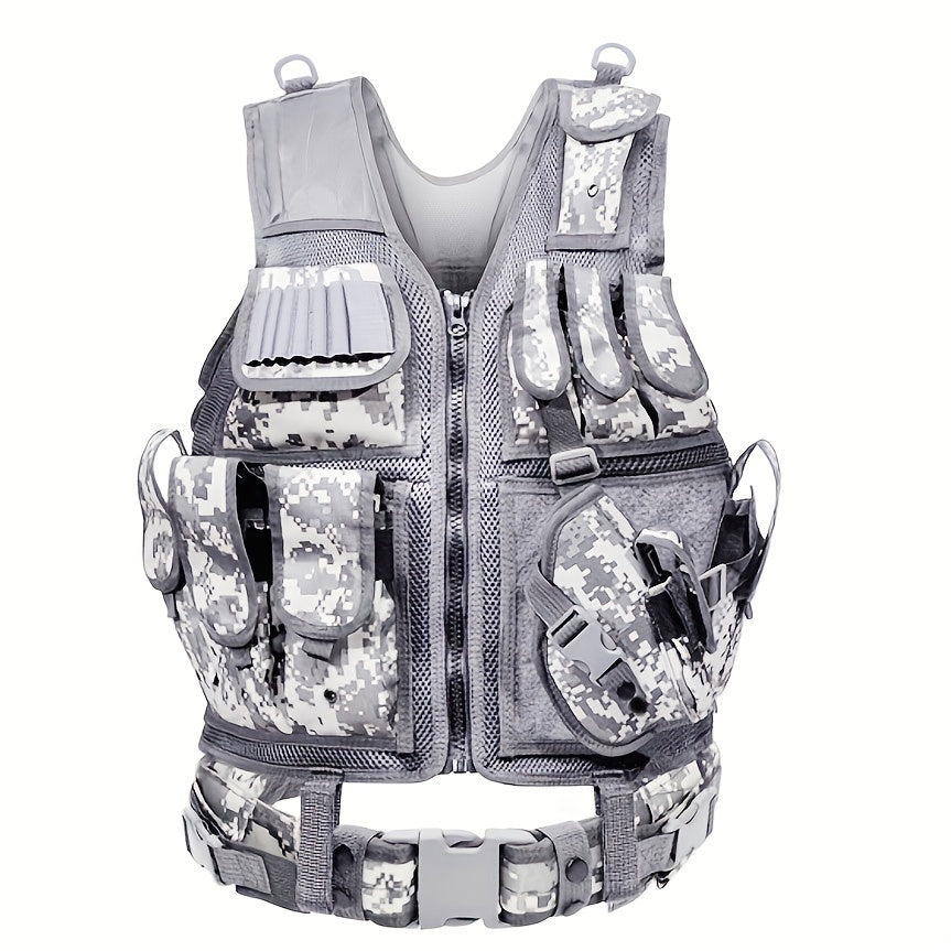 Outdoor Camouflage Tactical Vest - Breathable & Adjustable for Combat Games