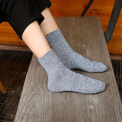 5 Pairs Women's Comfy & Warm Mid Tube Solid Color Socks