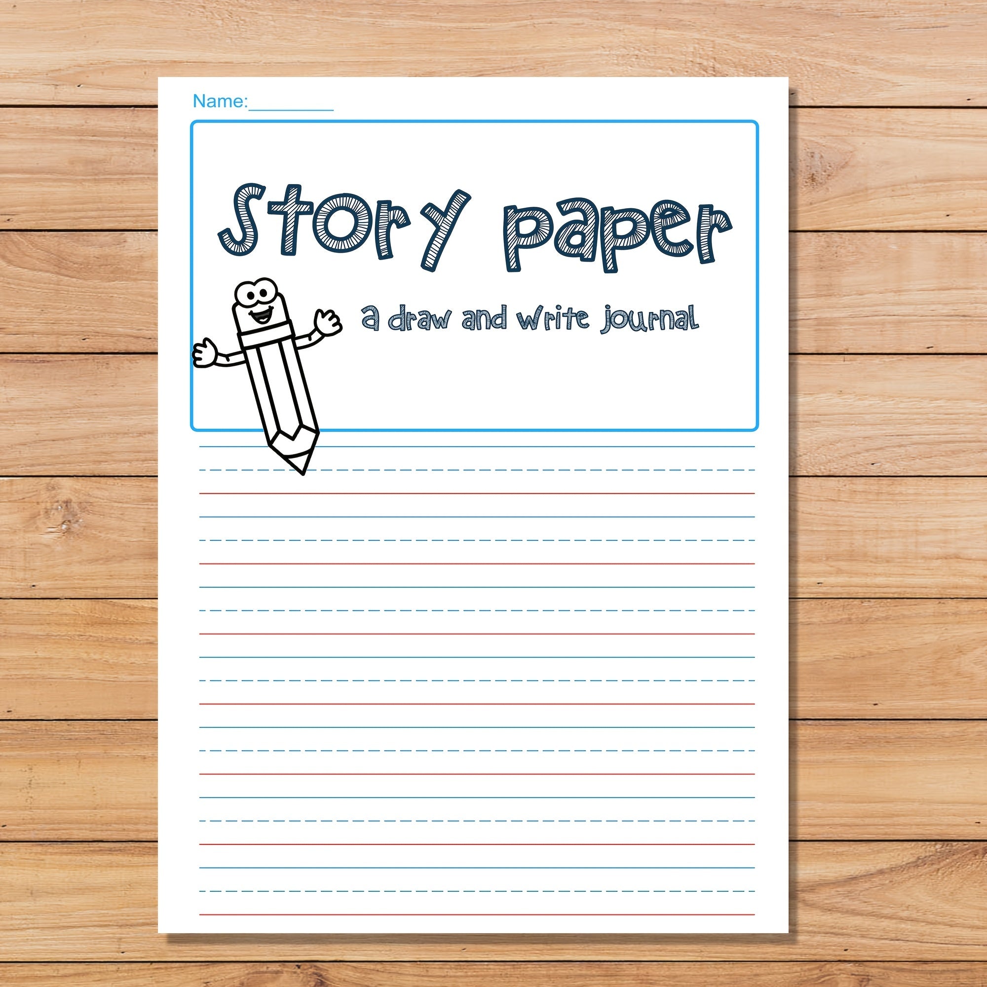 Primary Draw & Write Journal, 50 Sheets, 8.2x11, Elementary Notebook