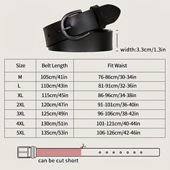 Men's Calfskin Leather Belt Pin Buckle Casual Belt For Jeans Pants