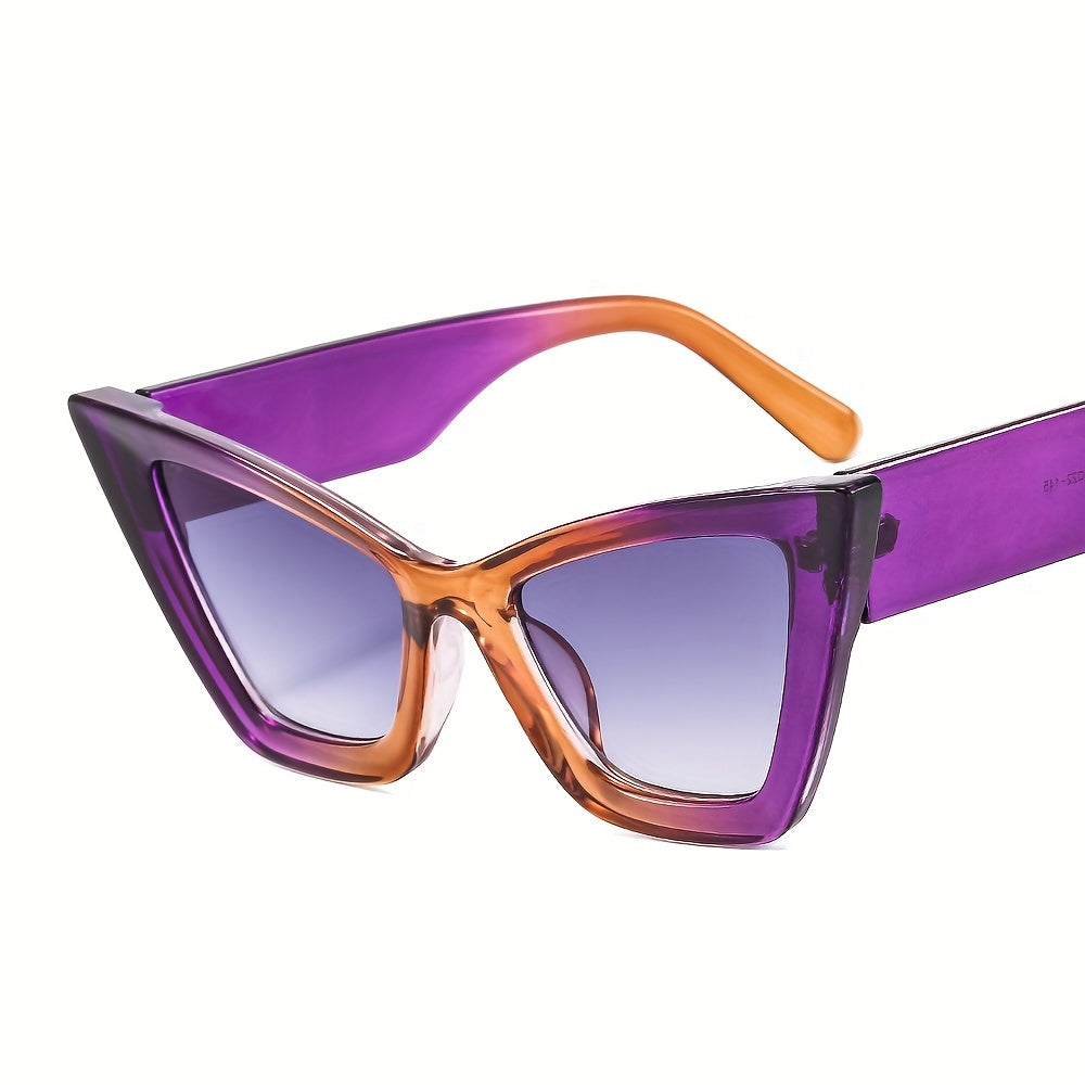 Cat Eye Sunglasses Y2K Block Frame Party Props