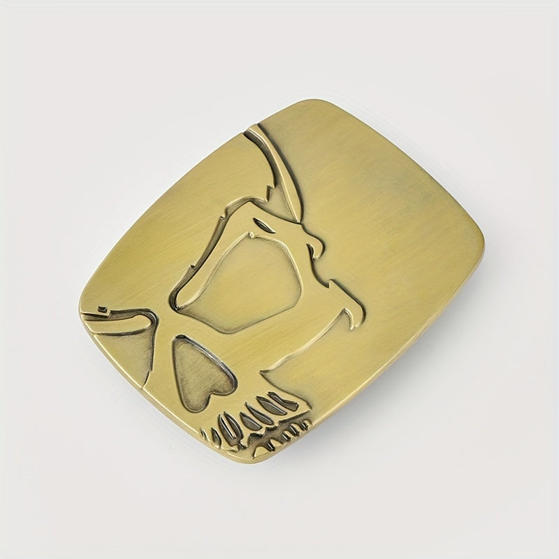 Skull Rectangular Belt Buckle Women Men Western Jeans Accessories