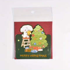 10pcs Christmas Hot Stamping Greeting Card Giftgiving Thanksgiving Greeting