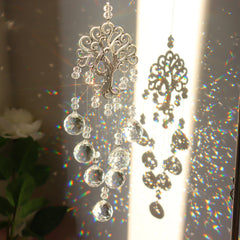 Vintage Tree Of Life Crystal Suncatcher Pendant
