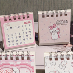 Mikko Pink Kitten Desk Calendar Student Desktop Book