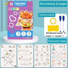Magic Copybook Set for Kids 3-8, Improve Writing Skills, Erasable Pen