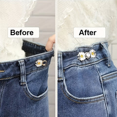 Daisy Waist Tightener Buckle Pants Adjustment Clip Jeans Skirts Collar Buttons
