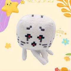 Pixel Art Plush Toy Soft Stuffed Animal Red Accents High Fabric Kid