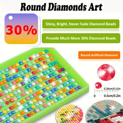 Large 5D Diamond Art Painting Kit - Flower and Tree Design