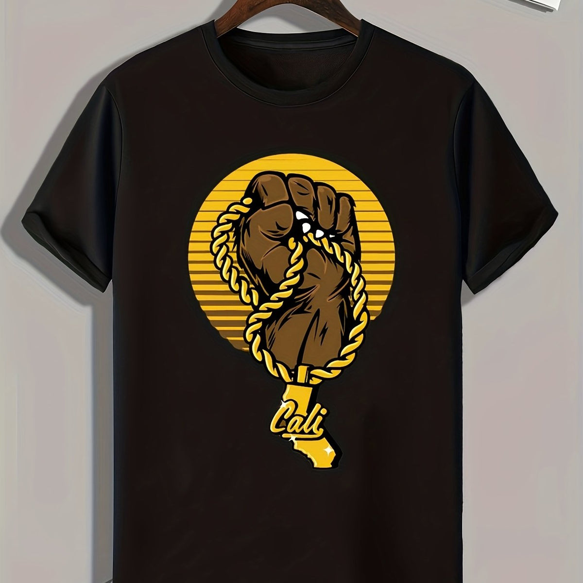 Fist Print Men's Graphic T-shirt for Summer